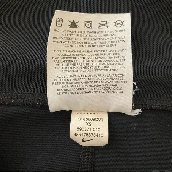 Nike Racer Tight Leggings Women's XS Black Drawstring Running 890371-010‎ Active - Picture 7 of 9